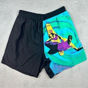 Catalina Swim Trunks Mens Large Nylon Swishy Skater Surf Colorful 90s Mesh Lined